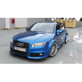 Накладка сплиттер на передний бампер Вариант2 на Audi RS4 B7